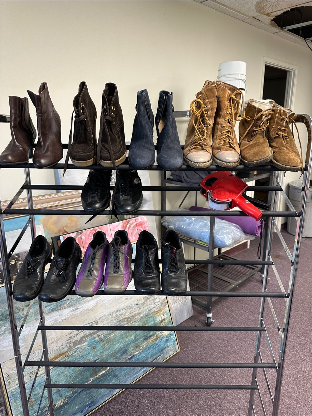 Assorted Women's Boots and Casual Shoes - Brown, Tan, Black, Blue, Purple